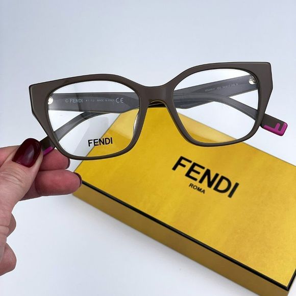 🔥Fendi FE50001I 050 Eyeglasses Light Brown Cat Eye Women - Picture 1 of 10